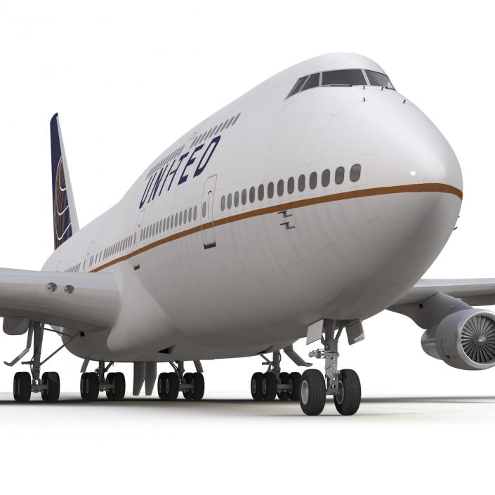 3D Boeing 747-300 United