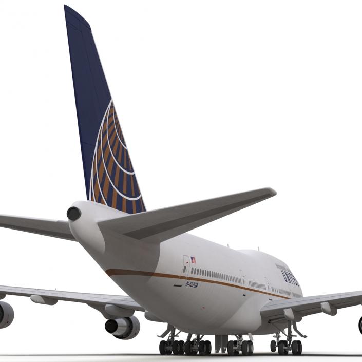 3D Boeing 747-300 United