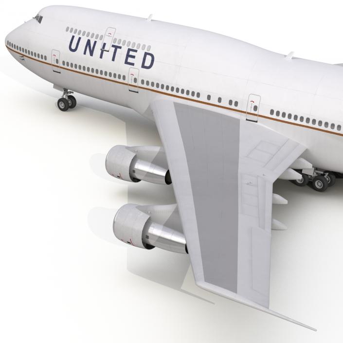 3D Boeing 747-300 United