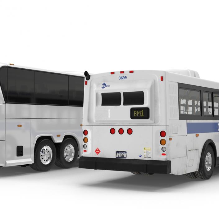 3D model Rigged Buses Collection 2