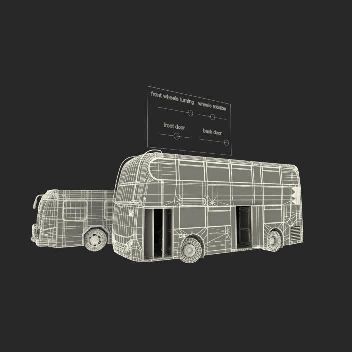 3D model Rigged Buses Collection 2