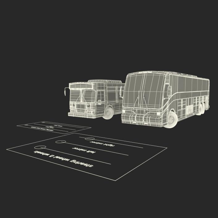 3D model Rigged Buses Collection 2