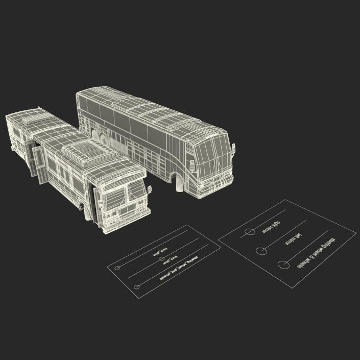 3D model Rigged Buses Collection 2