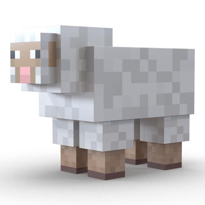 Minecraft Sheep Rigged 3D