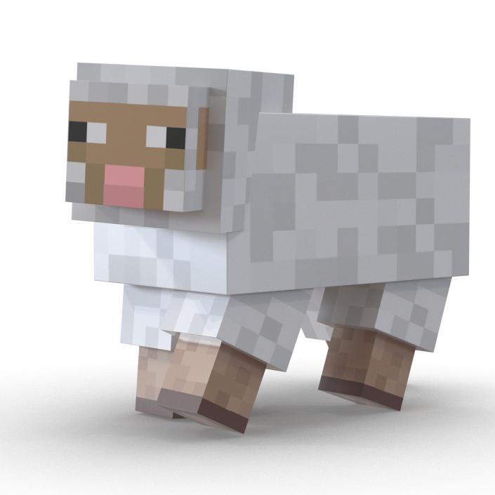 Minecraft Sheep Rigged 3D