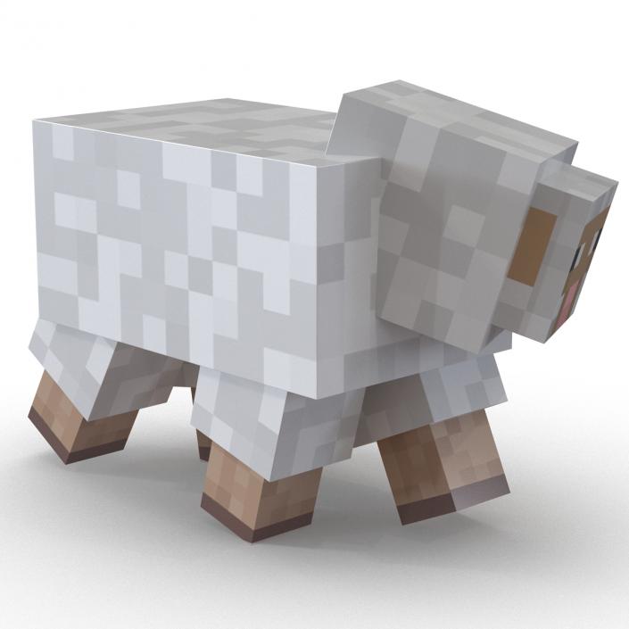 Minecraft Sheep Rigged 3D