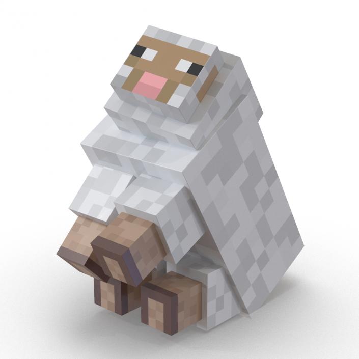 Minecraft Sheep Rigged 3D