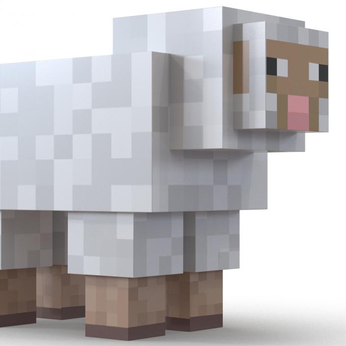 Minecraft Sheep Rigged 3D