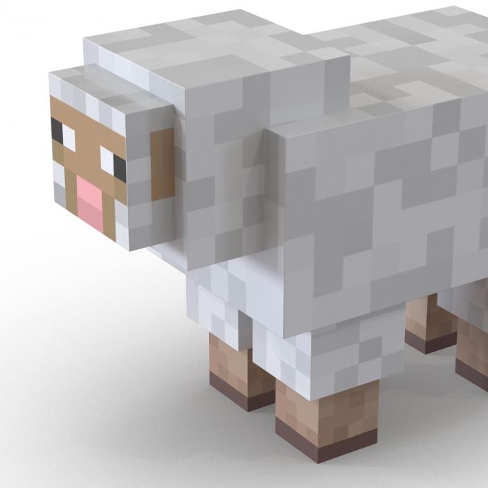 Minecraft Sheep Rigged 3D