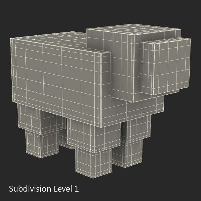 Minecraft Sheep Rigged 3D