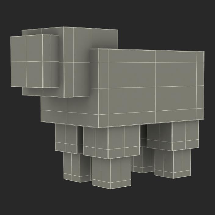 Minecraft Sheep Rigged 3D