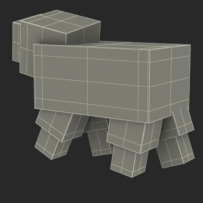 Minecraft Sheep Rigged 3D