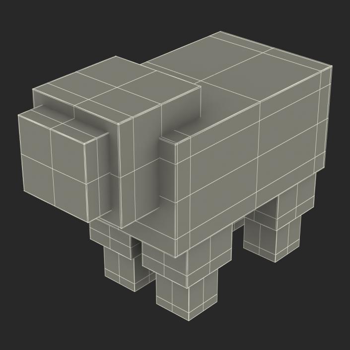 Minecraft Sheep Rigged 3D