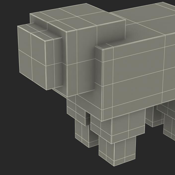 Minecraft Sheep Rigged 3D