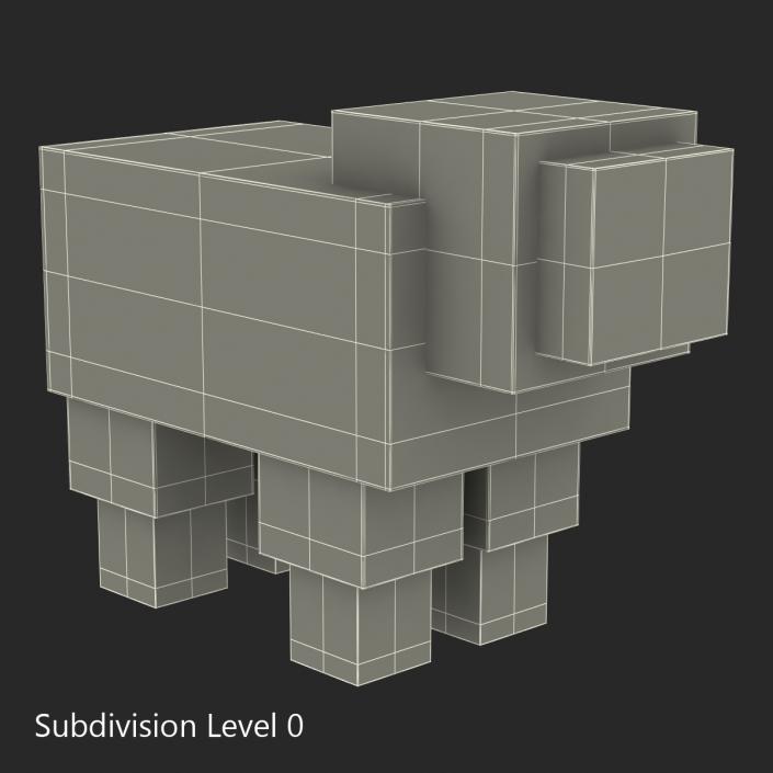 3D model Minecraft Sheep