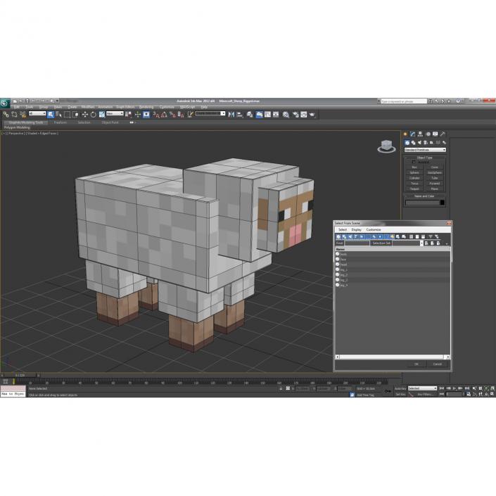 3D model Minecraft Sheep