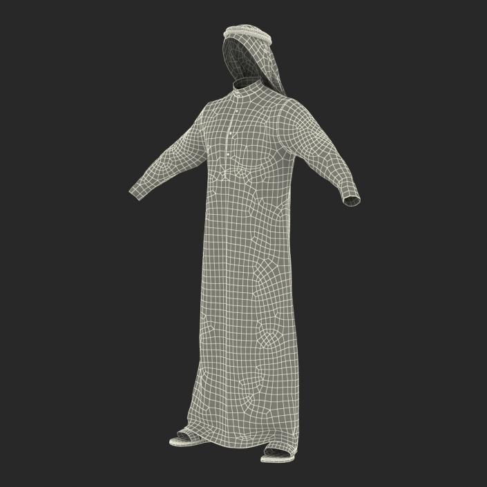 Traditional Arab Men Dress Kandura 3D model