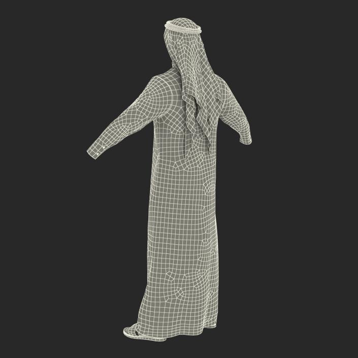 Traditional Arab Men Dress Kandura 3D model