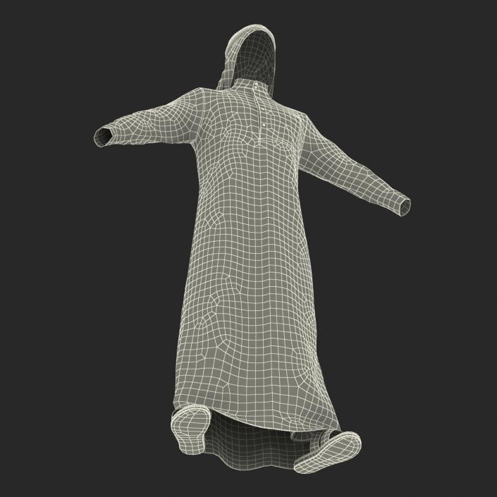 Traditional Arab Men Dress Kandura 3D model