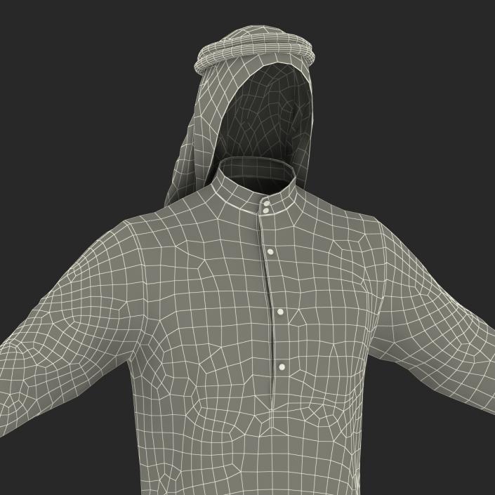 Traditional Arab Men Dress Kandura 3D model