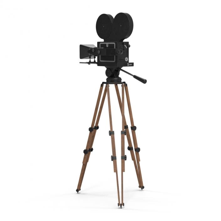 3D Vintage Video Camera and Tripod