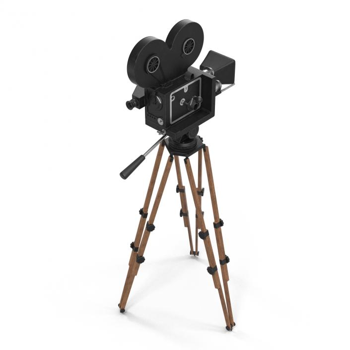 3D Vintage Video Camera and Tripod