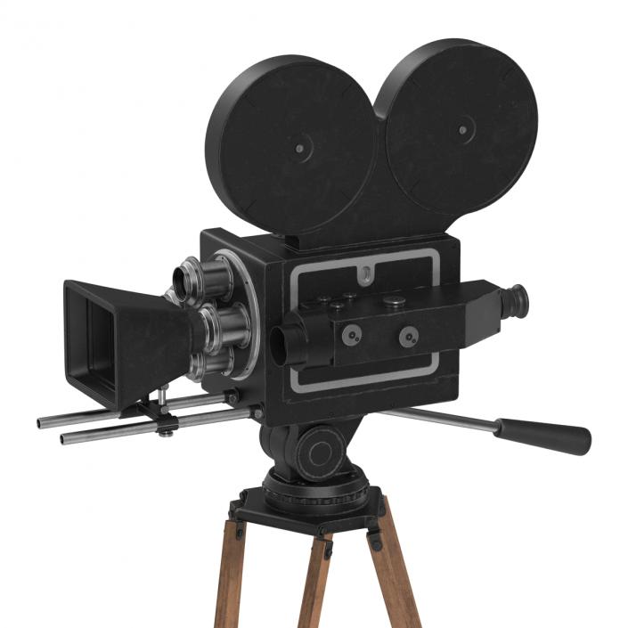 3D Vintage Video Camera and Tripod