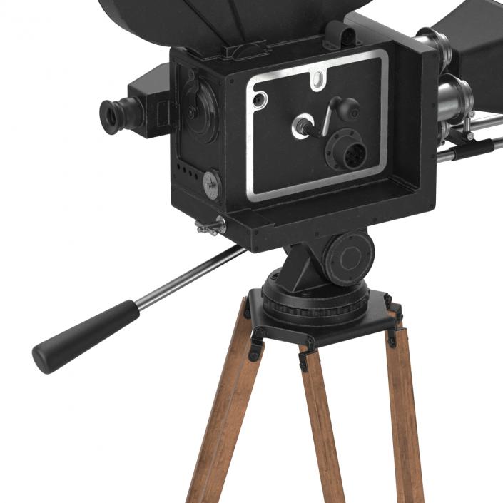 3D Vintage Video Camera and Tripod