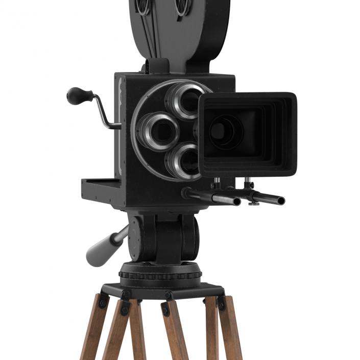 3D Vintage Video Camera and Tripod