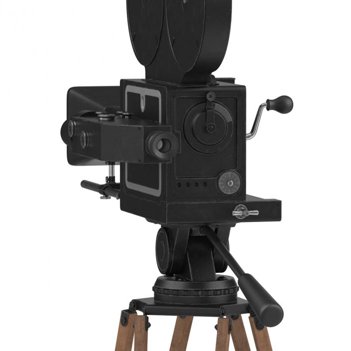 3D Vintage Video Camera and Tripod