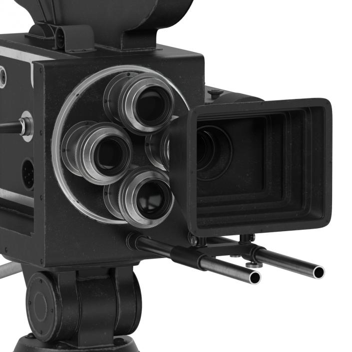 3D Vintage Video Camera and Tripod