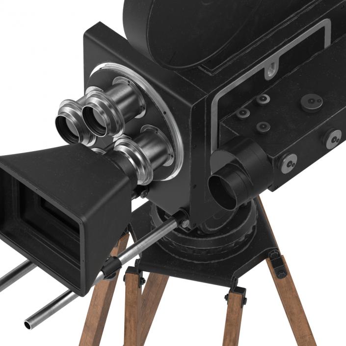 3D Vintage Video Camera and Tripod