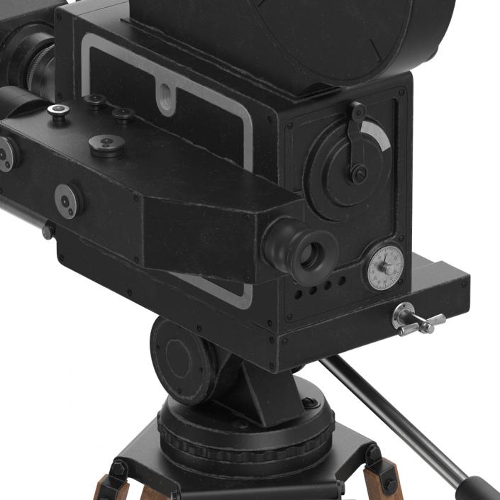 3D Vintage Video Camera and Tripod