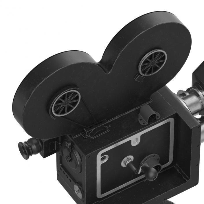 3D Vintage Video Camera and Tripod