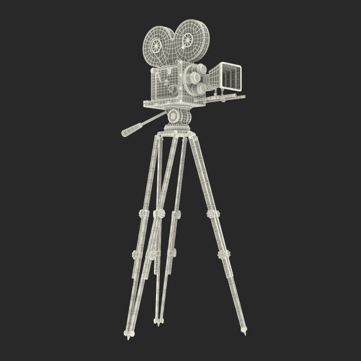 3D Vintage Video Camera and Tripod