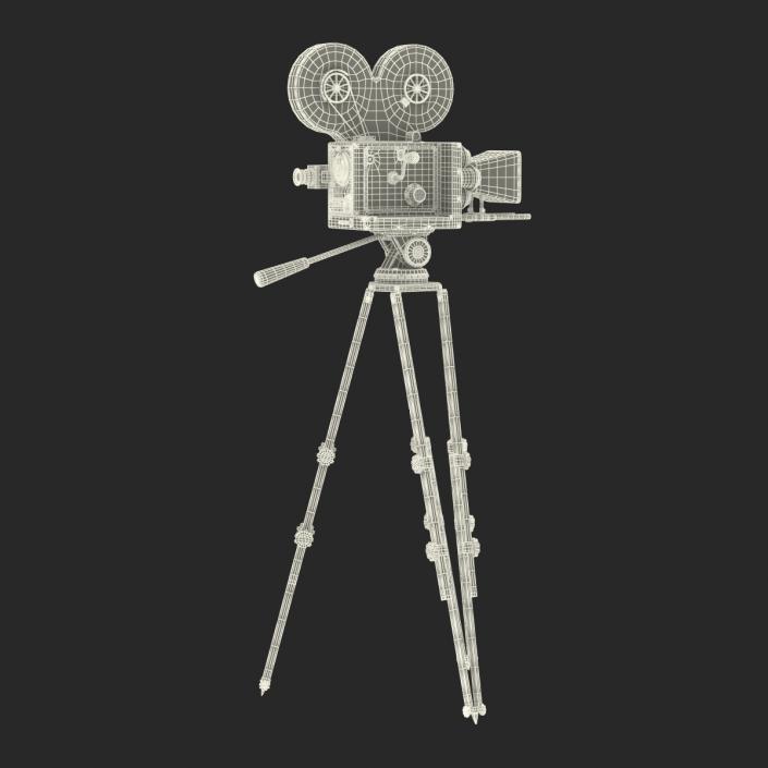 3D Vintage Video Camera and Tripod