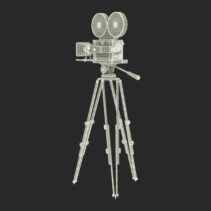 3D Vintage Video Camera and Tripod