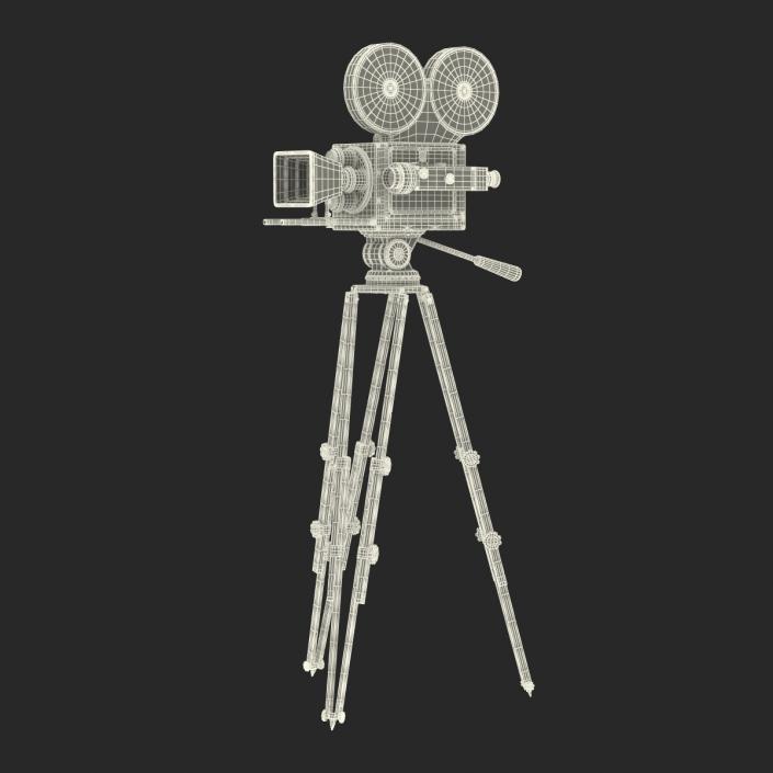 3D Vintage Video Camera and Tripod