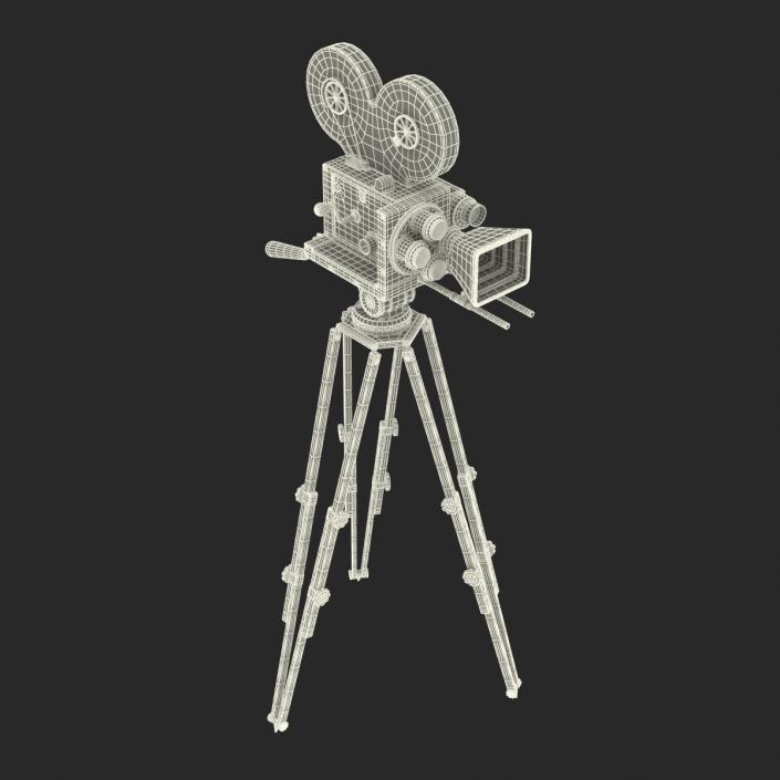 3D Vintage Video Camera and Tripod