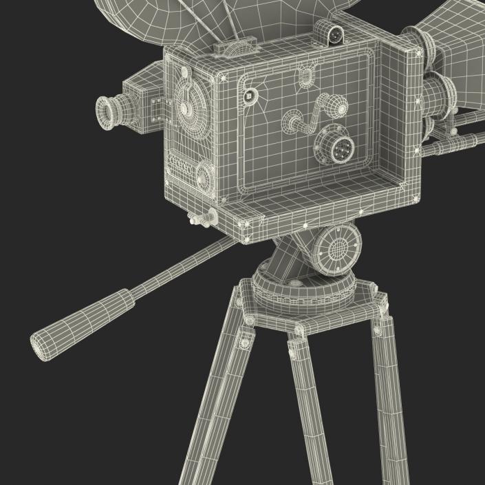 3D Vintage Video Camera and Tripod