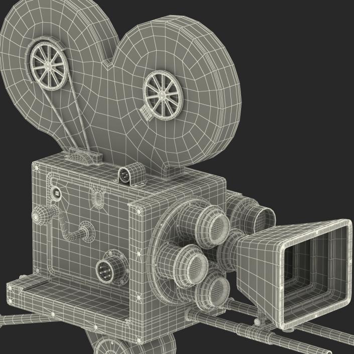 3D Vintage Video Camera and Tripod