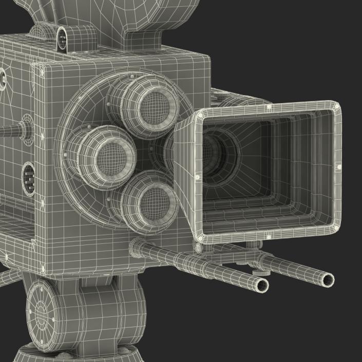 3D Vintage Video Camera and Tripod