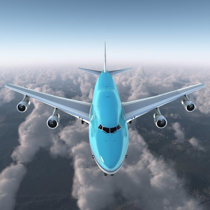 3D model Boeing 747-300 KLM Rigged