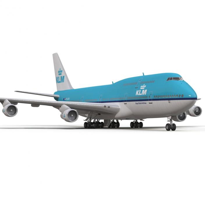 3D model Boeing 747-300 KLM Rigged