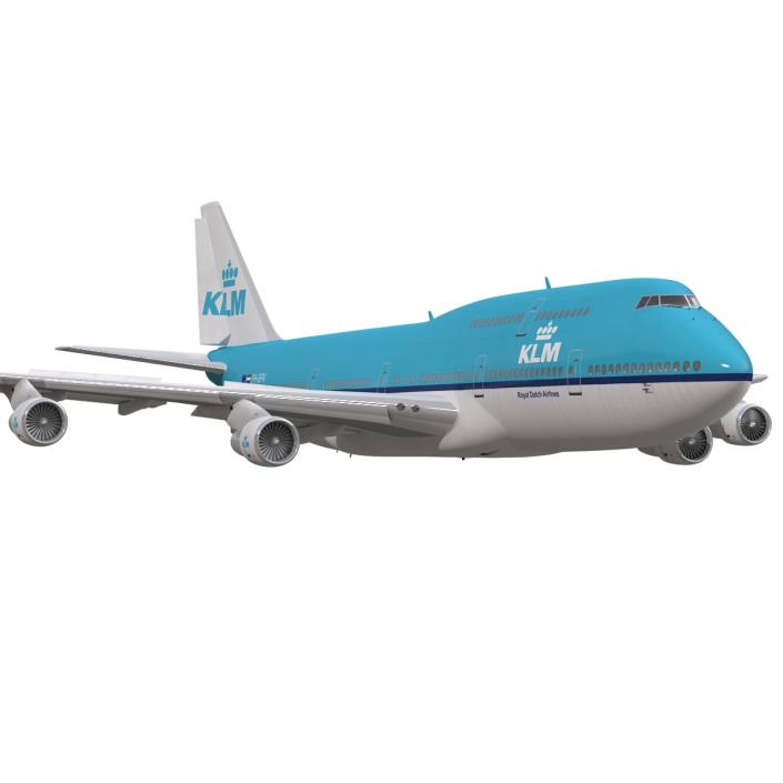 3D model Boeing 747-300 KLM Rigged