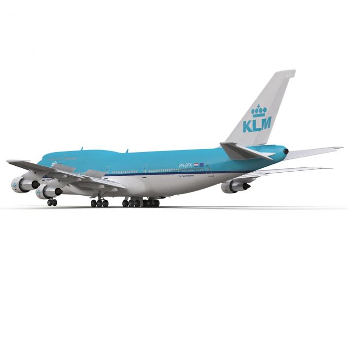 3D model Boeing 747-300 KLM Rigged