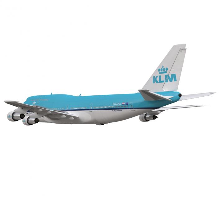 3D model Boeing 747-300 KLM Rigged