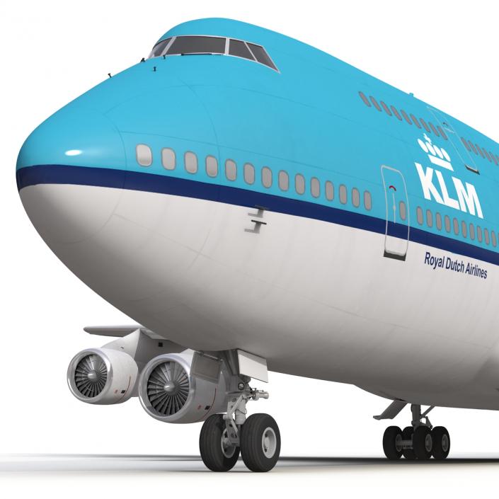 3D model Boeing 747-300 KLM Rigged