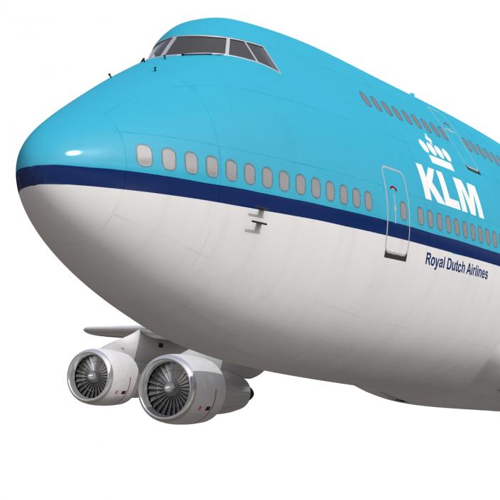 3D model Boeing 747-300 KLM Rigged