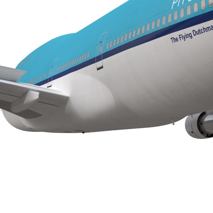 3D model Boeing 747-300 KLM Rigged